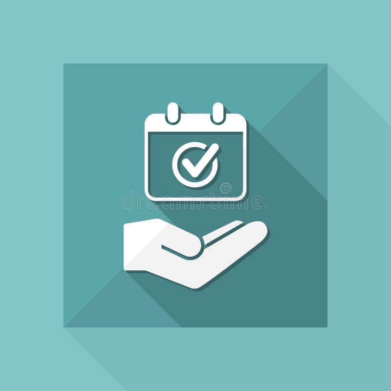 Appointment date check - Minimal vector icon vector illustration