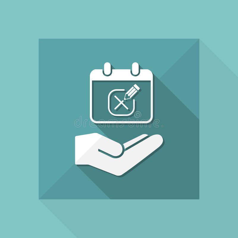 Appointment date check - Minimal vector icon vector illustration