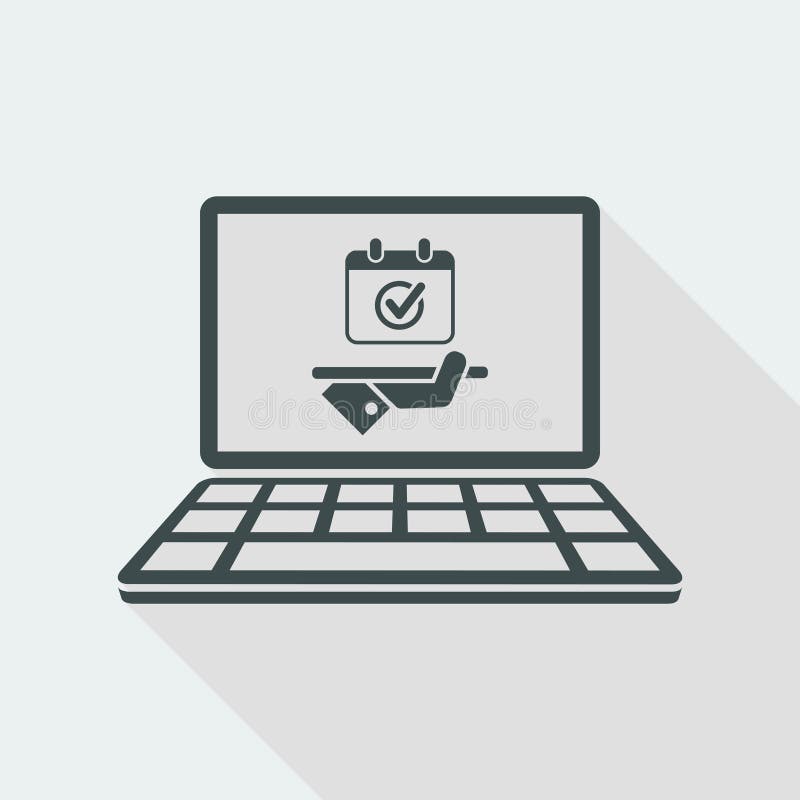 Appointment date online - Vector flat icon stock illustration