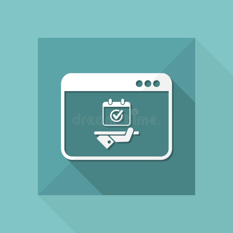 Appointment date online - Vector flat icon vector illustration