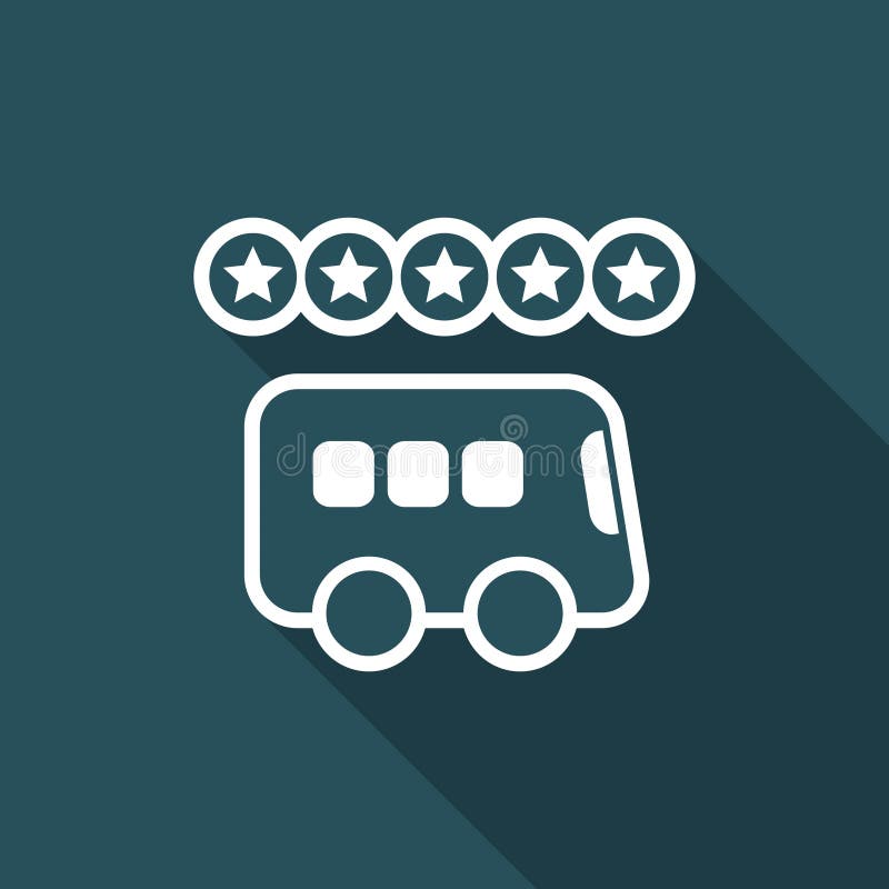Bus rating icon stock vector. Illustration of special 118529777