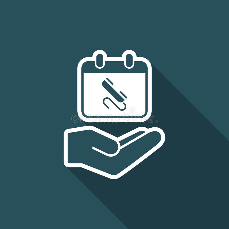 Call for appointment - Minimal vector icon stock illustration