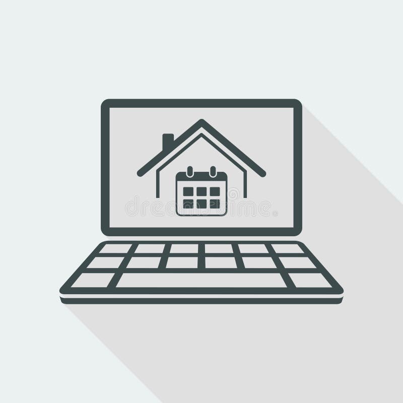 Date of appointment - Vector icon of computer application royalty free illustration