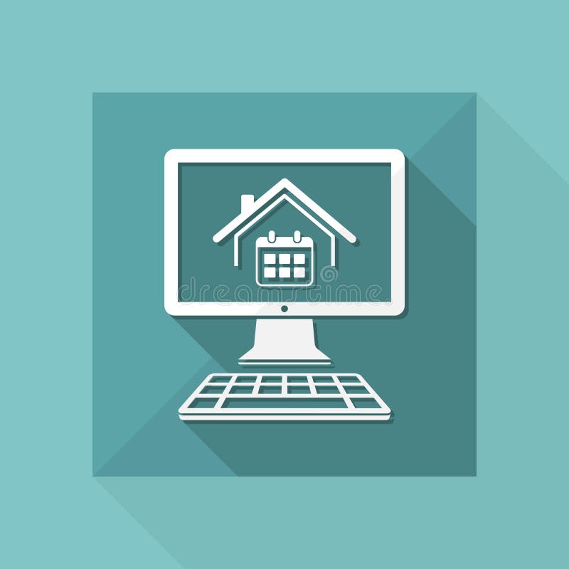 Date of appointment - Vector icon of computer application stock illustration