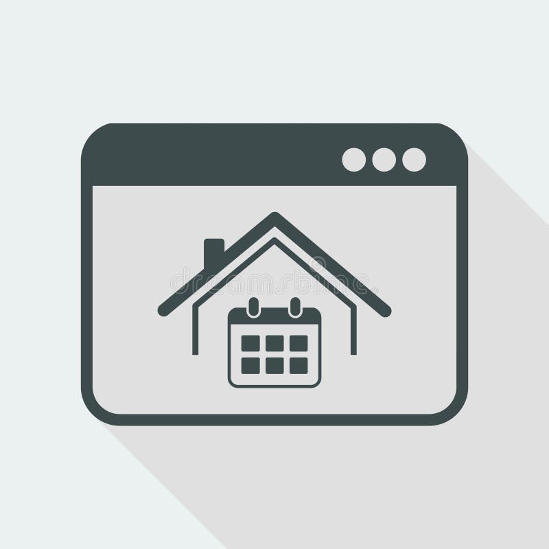 Date of appointment - Vector icon of computer application stock illustration