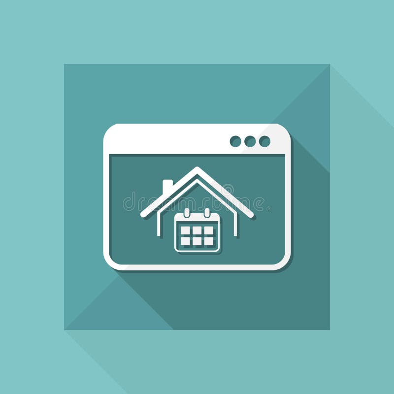 Date of appointment - Vector icon of computer application vector illustration