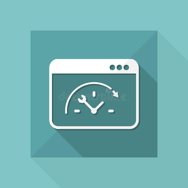 Full time technical assistance - Vector flat icon vector illustration