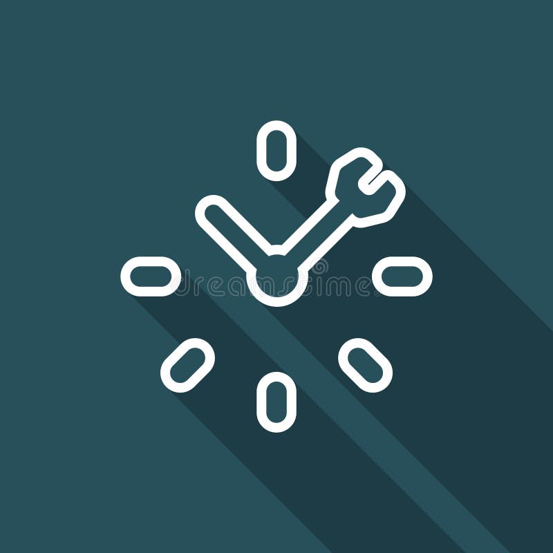 Full time technical assistance services - Vector web icon vector illustration