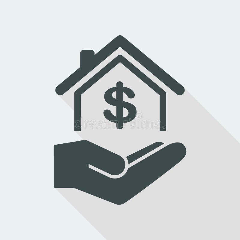 Home cost icon - Dollar stock illustration Home cost icon - Dollar stock illustration