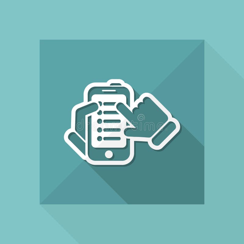 Smartphone list icon stock vector. Illustration of hold - 119146510
