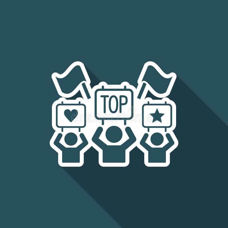 Supporters Concept Vector  Icon Stock Vector Illustration of