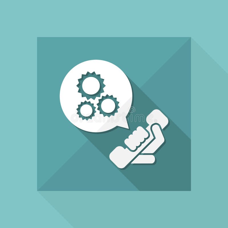 Technical assistance icon stock illustration