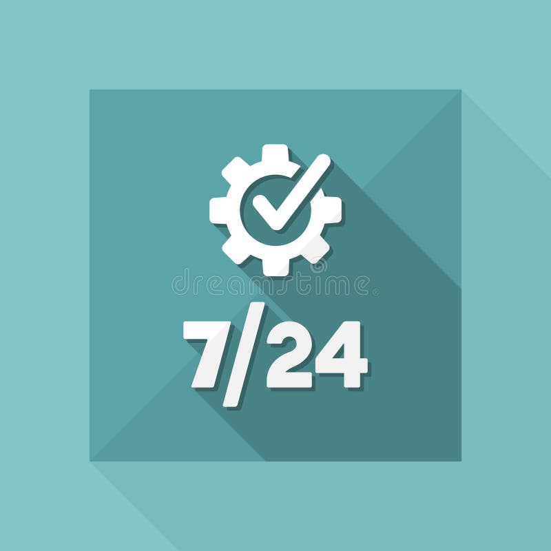 Technical assistance 7/24 - Vector web icon vector illustration