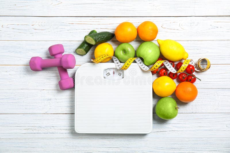 Food Measuring Cups, Portion Control Stock Image - Image of