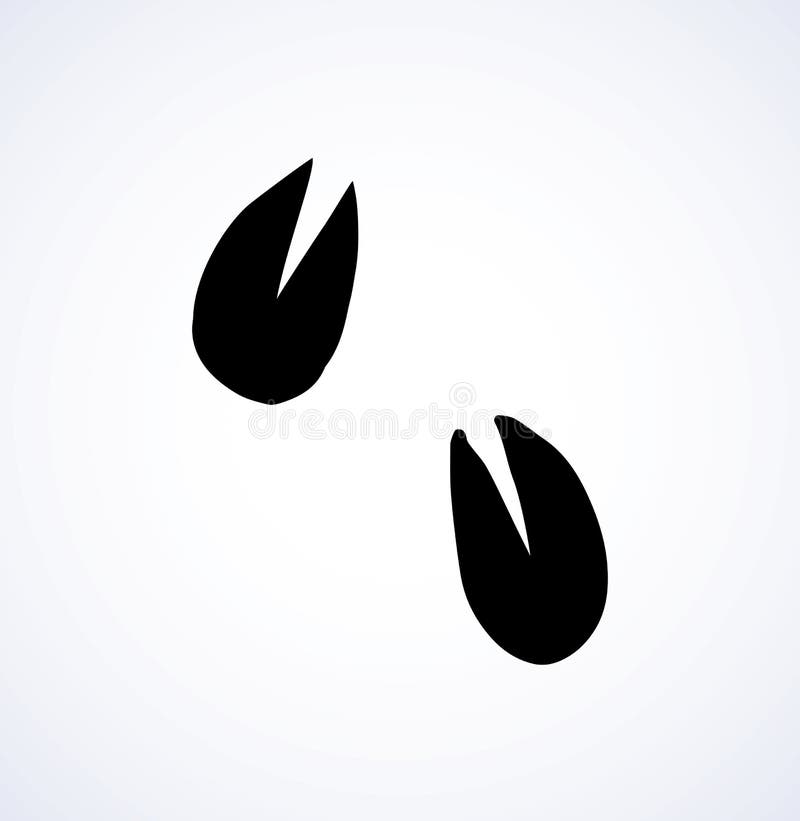 Traces of hooves. Vector drawing