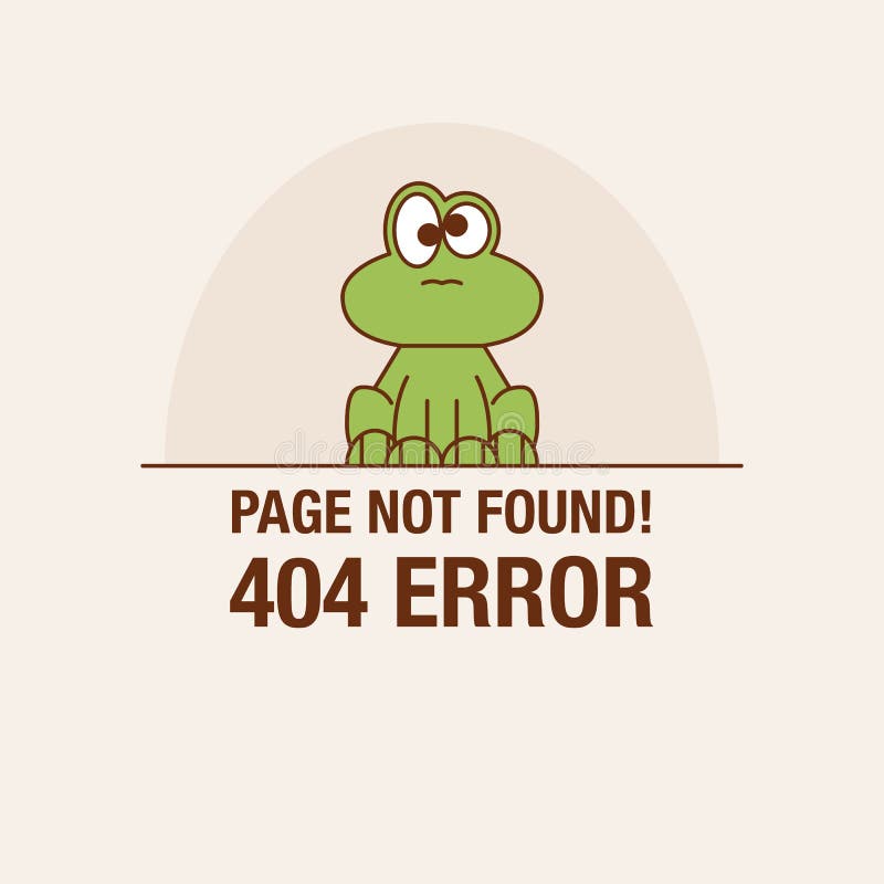 Flat line icon concept of 404 Error Page or File not found icon. Cute cartoon face stock illustration Flat line icon concept of 404 Error Page or File not found icon. Cute cartoon face stock illustration