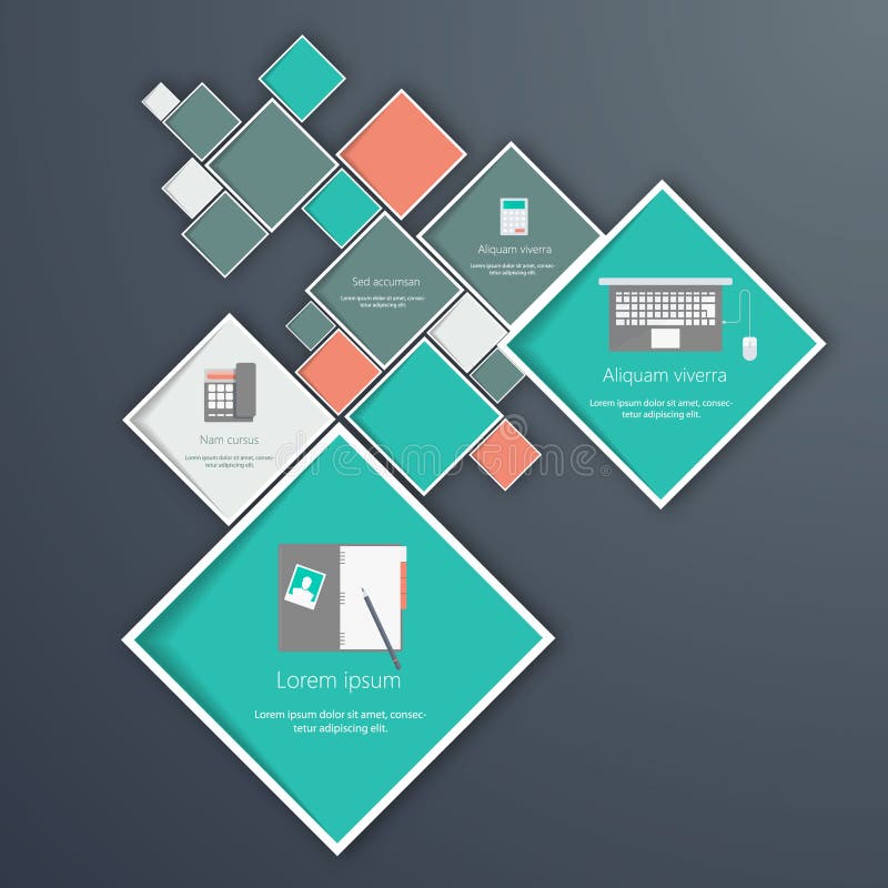 Flat modern web design elements royalty free illustration