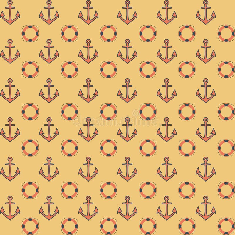 Flat navy pattern with anchors