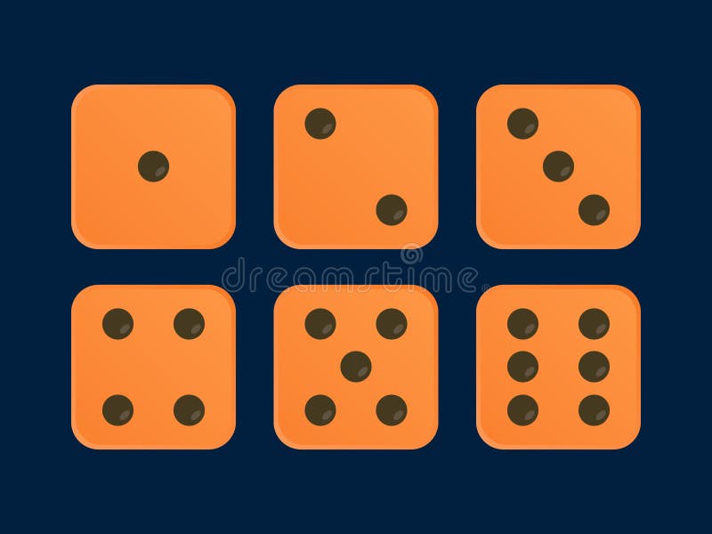 Orange Dice stock illustration. Illustration of orange 220300