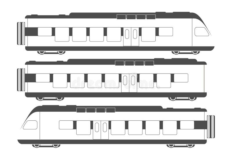 Flat passenger train wagons