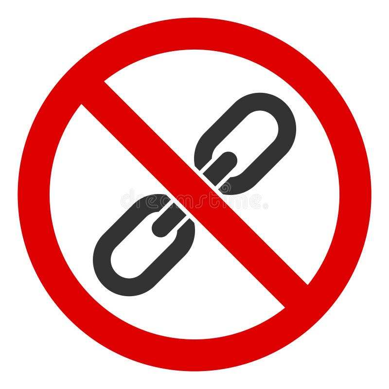 Flat Raster No Chain Icon stock illustration. Illustration of forbid 204637747