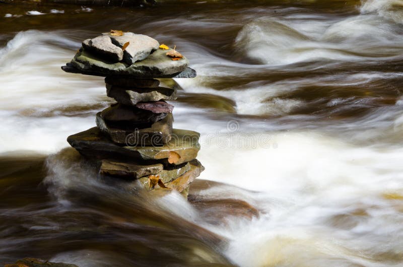 Stack of Five Flat Rocks stock photo. Image of pebble - 26406978