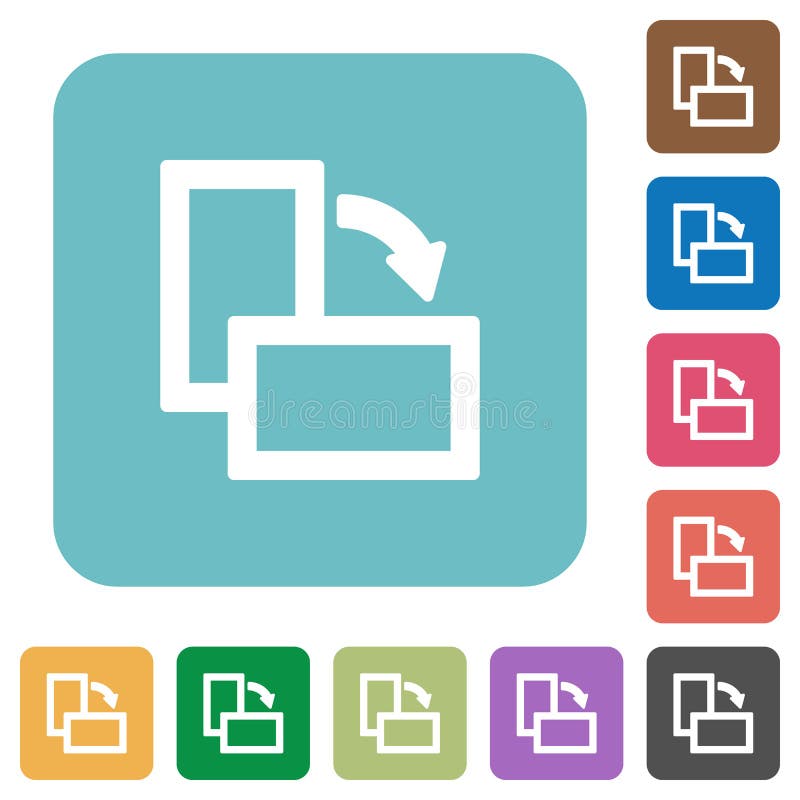 Flat rotate element right icons stock illustration