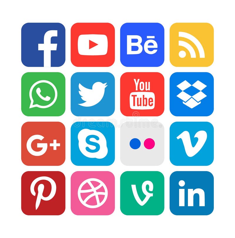 A Lot of Vector Internet Icons Editorial Stock Image - Illustration of ...