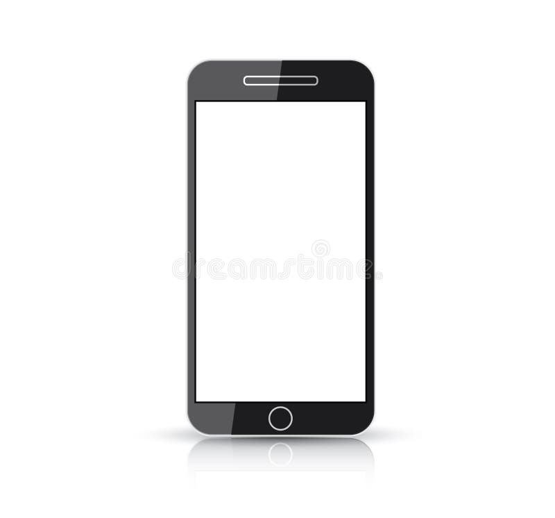 Flat and simplistic black creative smart phone vector illustration