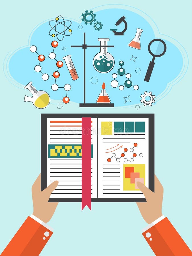 Flat study background. Web courses and distance education. Back to school. teacher university. Knowledge, intellect. Student, coll royalty free illustration