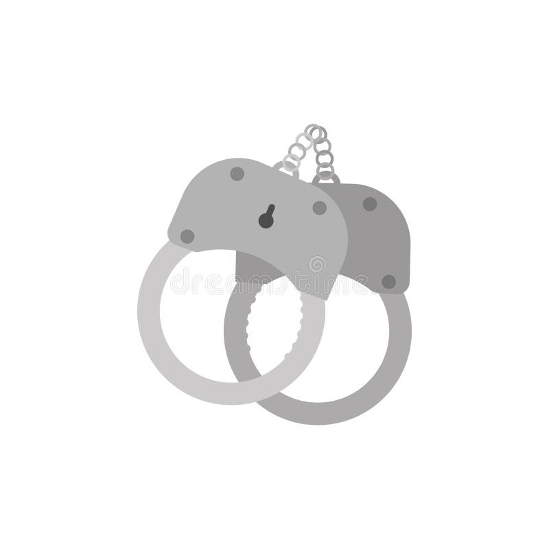 Flat Style Shackle Isolated Vector on White Background Stock Vector