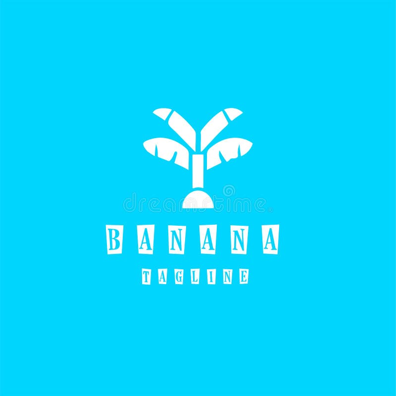 Flat Style Tree Banana Logo Design Stock Vector Illustration of