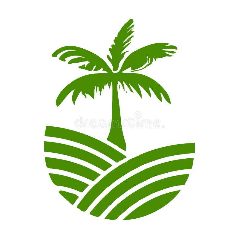 Flat Style Tree Banana Logo Design Stock Vector Illustration of