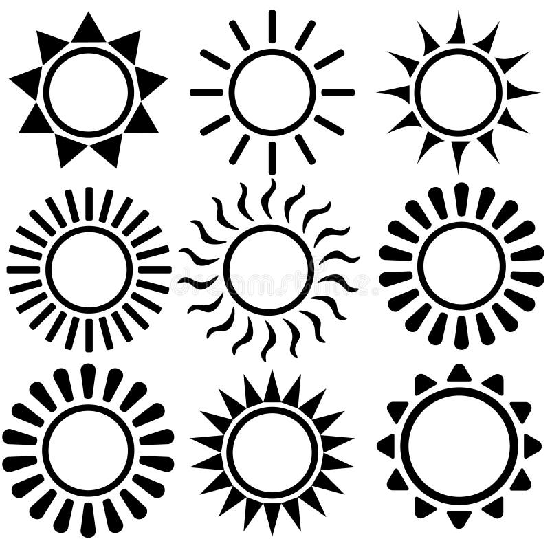 Flat sun icon. Sun pictogram. Trendy vector summer symbol for website design, web button, mobile app. Template vector illustration stock illustration Flat sun icon. Sun pictogram. Trendy vector summer symbol for website design, web button, mobile app. Template vector illustration stock illustration