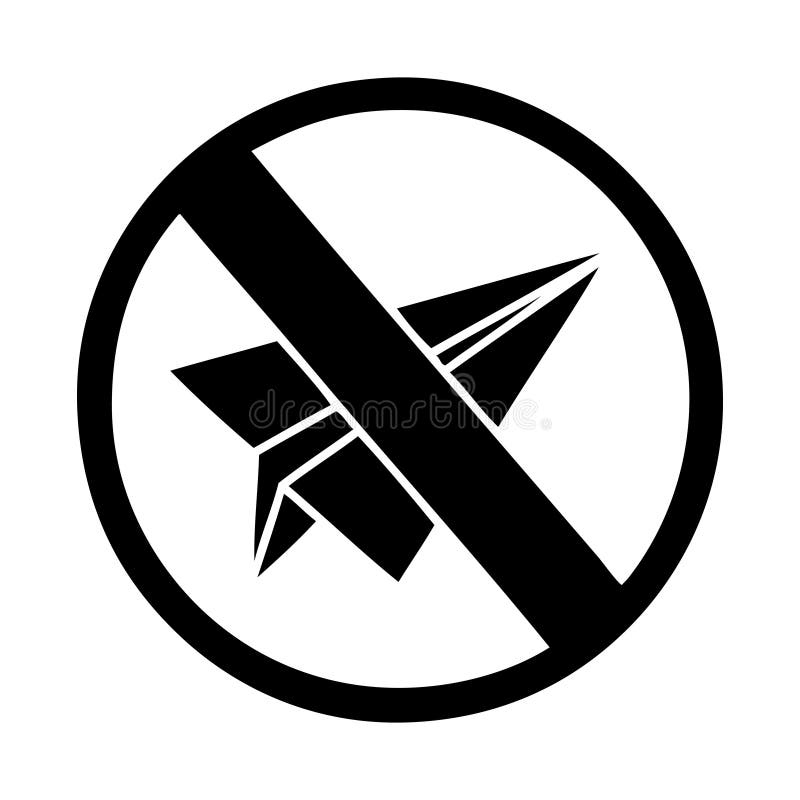 flat symbol no paper aeroplanes allowed