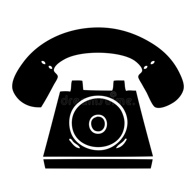flat symbol old telephone