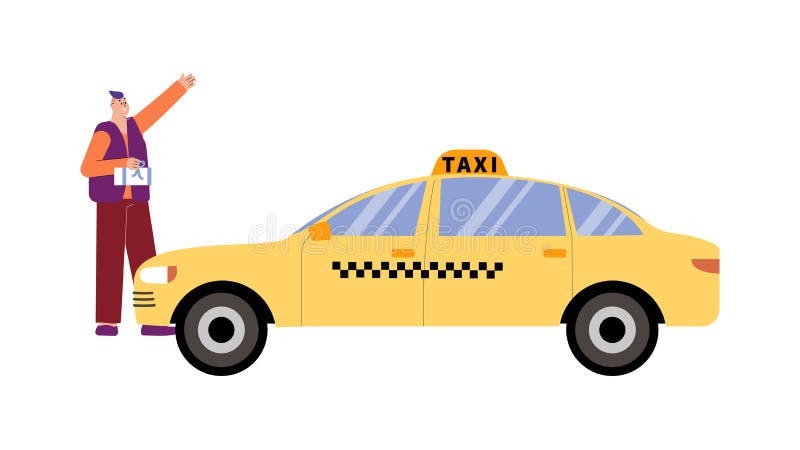 Taxi Schild Clipart Vektor Design Illustration. Taxi Schild Set