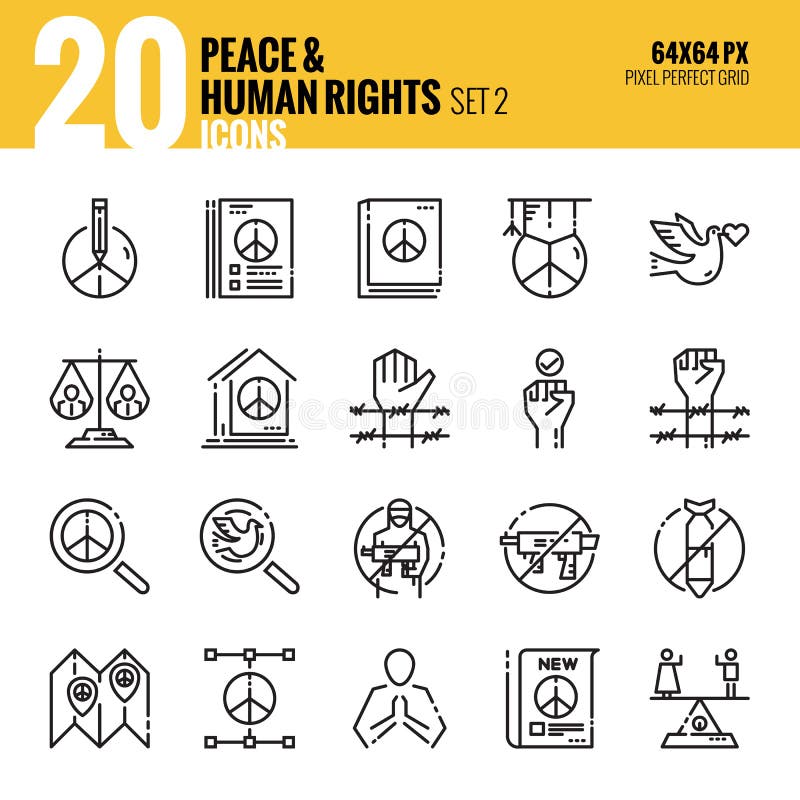 Peace and Human Rights icon set2. vector illustration Peace and Human Rights icon set2. vector illustration