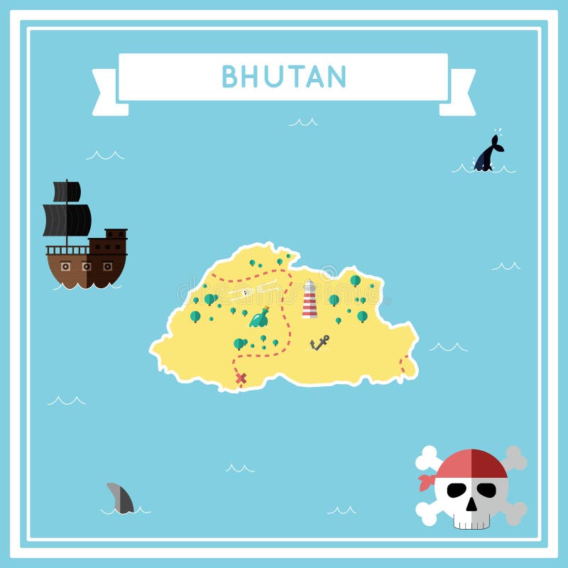 Flat Treasure Map of Bhutan. Stock Vector - Illustration of cartoon, bomb: 98263194 Flat Treasure Map of Bhutan. Stock Vector - Illustration of cartoon, bomb: 98263194