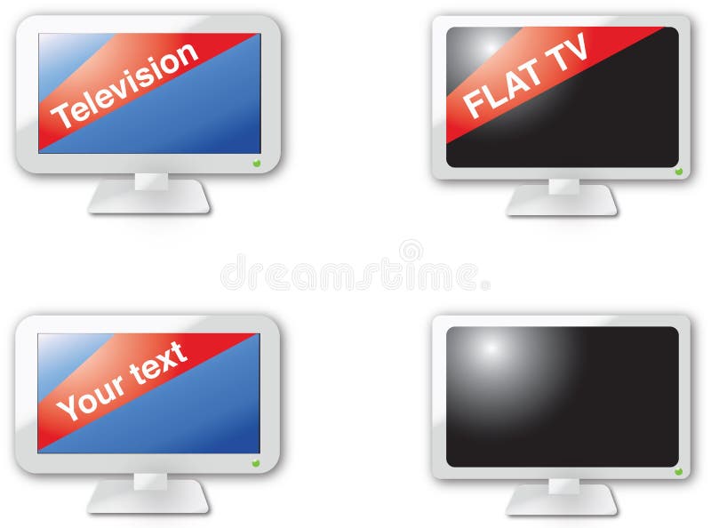 Flat TV icons vector illustration Flat TV icons vector illustration