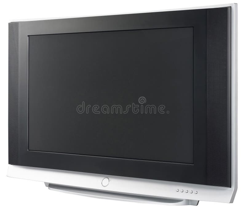 Flat tv. Isolated stock images
