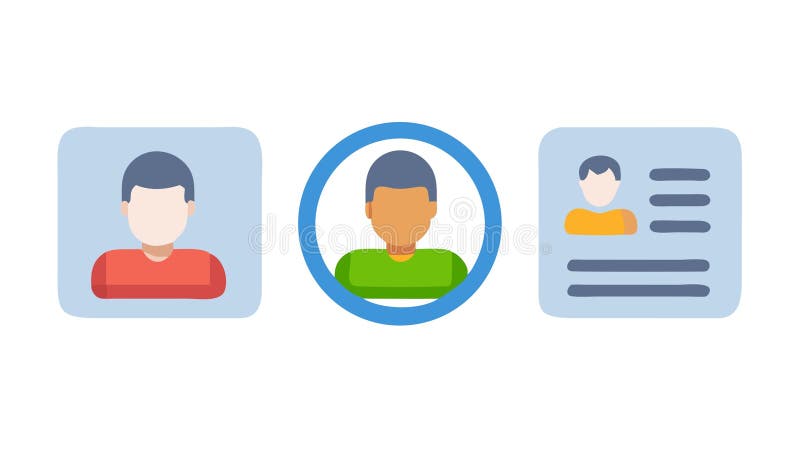 Flat User Profile List Icon Vector Account Management, vector design Generative AI stock illustration