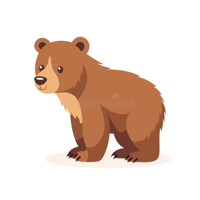 Brown Bear Side View Stock Illustrations – 337 Brown Bear Side View