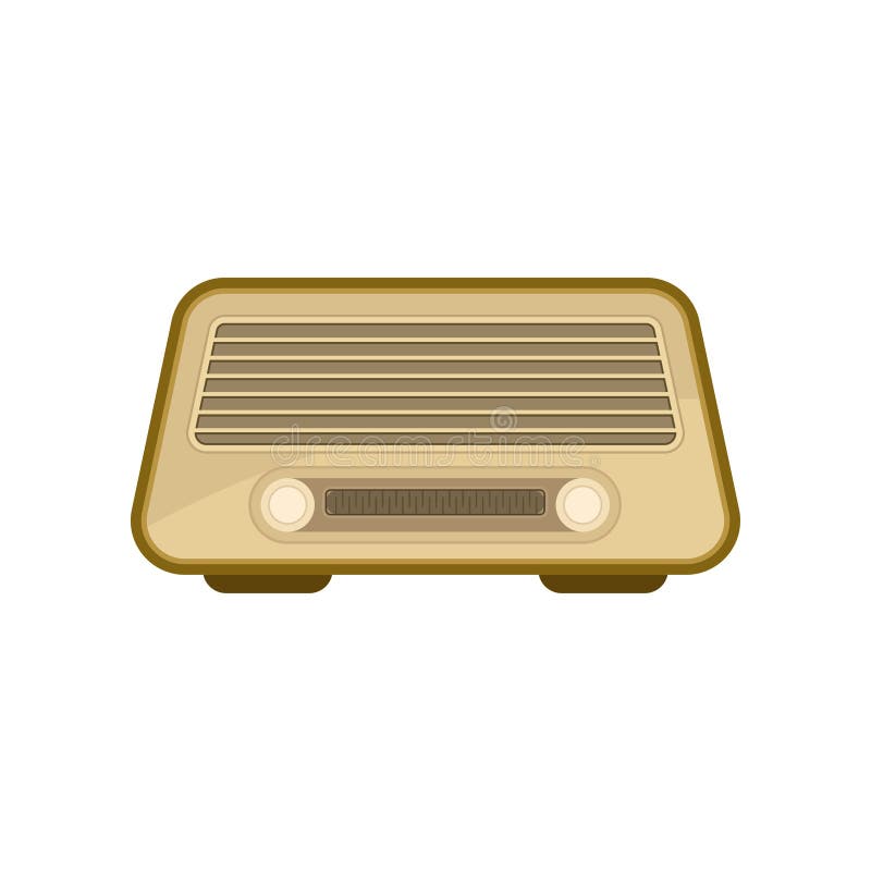 Flat Vector Icon of Retro Radio. Vintage Music Player with Two Settings Knobs Stock Vector - Illustration of background, entertainment: 129031870 Flat Vector Icon of Retro Radio. Vintage Music Player with Two Settings Knobs Stock Vector - Illustration of background, entertainment: 129031870