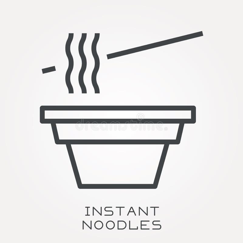 instant noodles clipart black