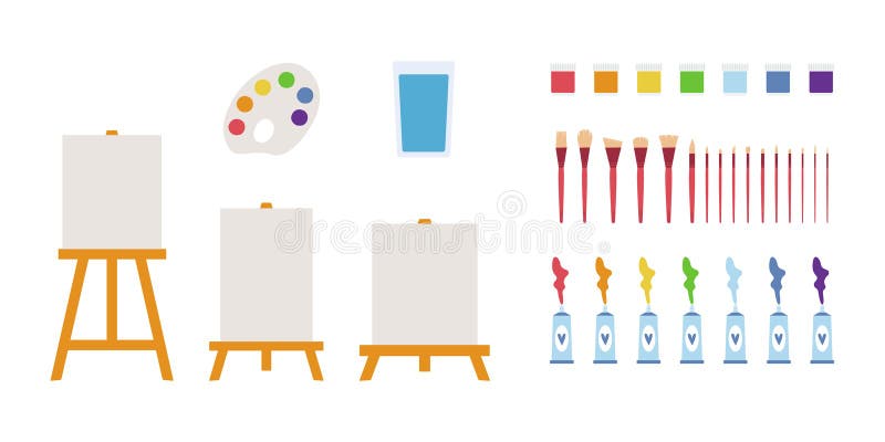 Easel With Rainbow Drawing  Printable Clip Art and Images