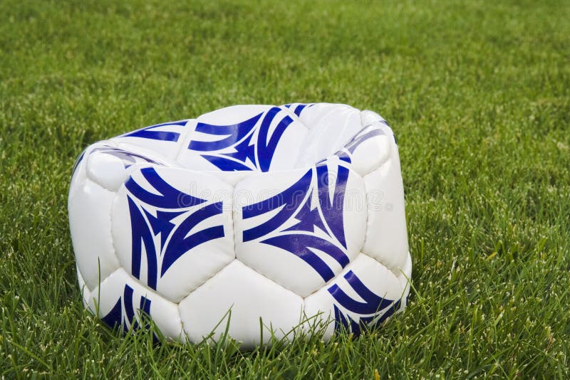Flat soccer ball stock photo. Image of black, life, objects 8216854