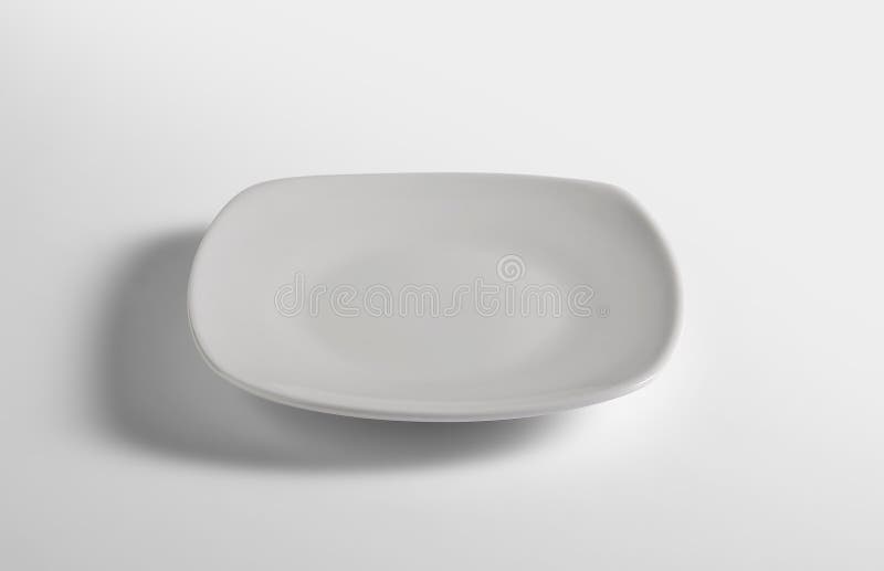 Flat white empty square plate royalty free stock photos Flat white empty square plate royalty free stock photos