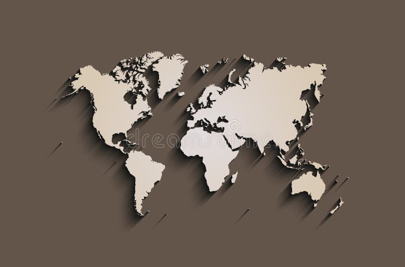 Flat World Map Abstract Vector Background For Wallpaper Banner Stock