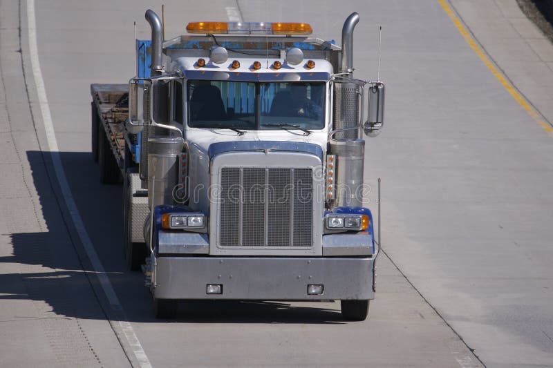 Flatbed Semi Truck royalty free stock image